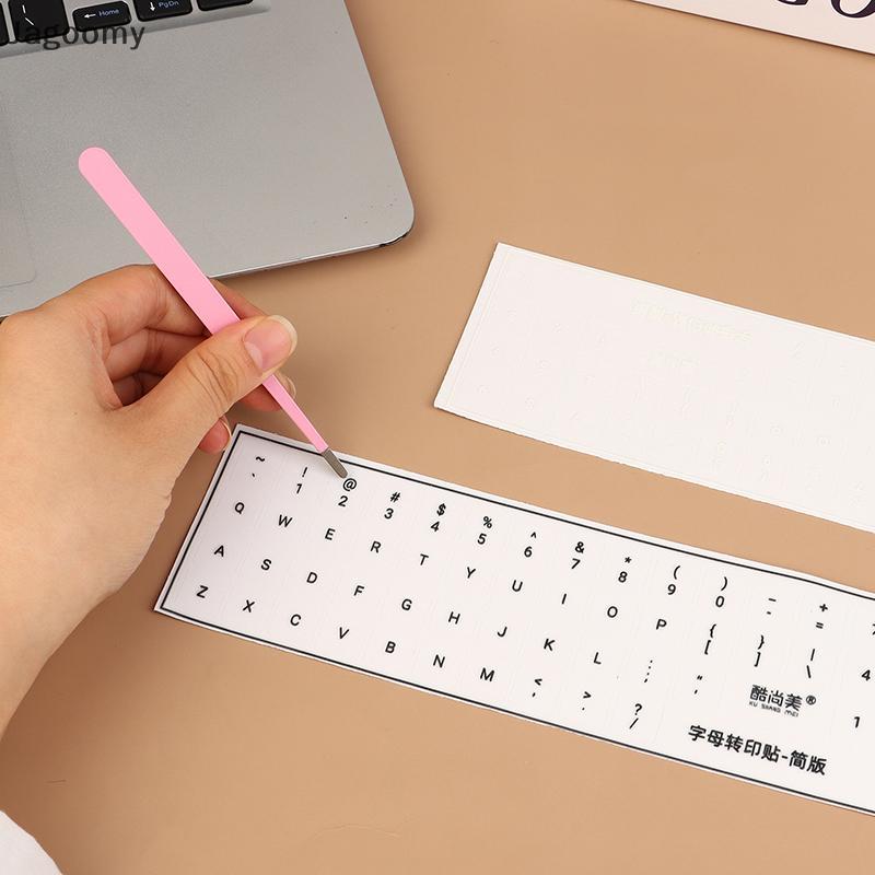 JAG Inglês Alfabeto Idioma Rasgar Filme Teclado Stier Desktop Portátil Chave Único Universal Gravação Lateral OMY