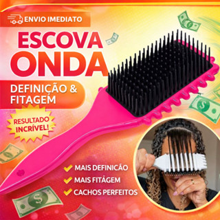 Escova Ondulada para Cachos Perfeitos | Finalização Rápida com Cerdas de Javali Anti Frizz em Oferta na Shopee