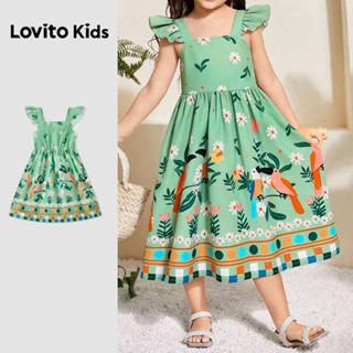 Lovito Kids Vestido Boho com Babados Vestido Primavera/verão para Menina L180LD227 em Oferta na Shopee