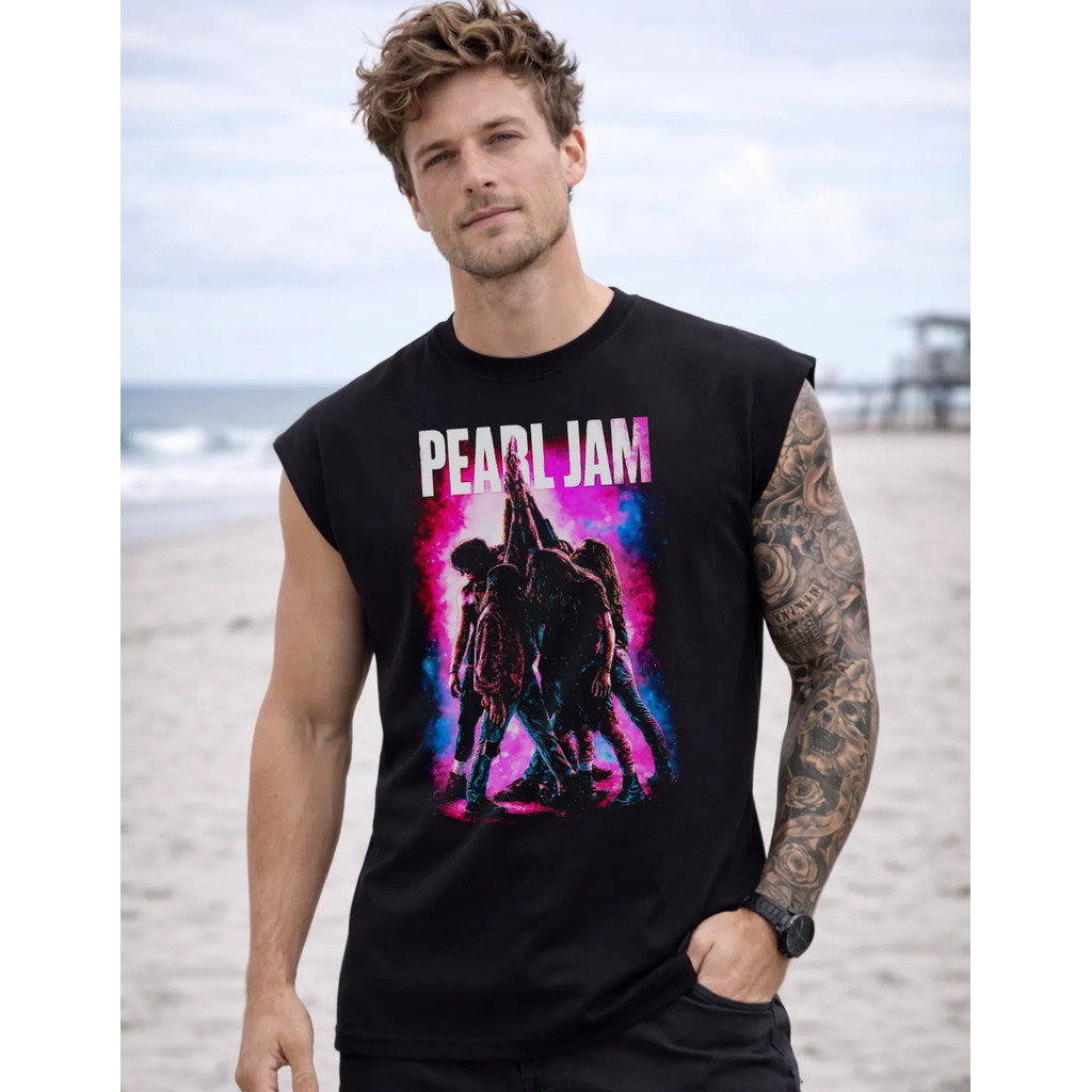 Camiseta Regata Oversized Rock Pearl Jam Streetwear Cavada