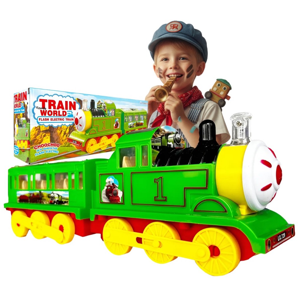 Trenzinho Thomas Train World Com Luz E Som Brinquedo Interativo Infantil Bate Volta A Pilha Kizumba