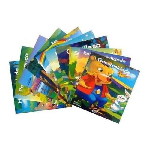 Coleção Que Cabe No Meu Mundo. Coleção Valores I - 10 Volumes Tamanho 28x28 (Novo, Lacrado)