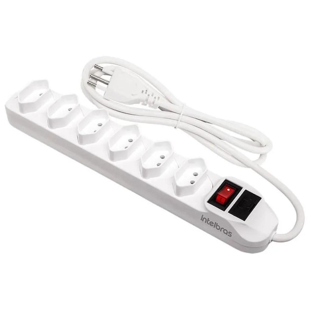 Filtro De Linha Intelbras 6 Tomadas Bivolt Com Fusível EPE 1006