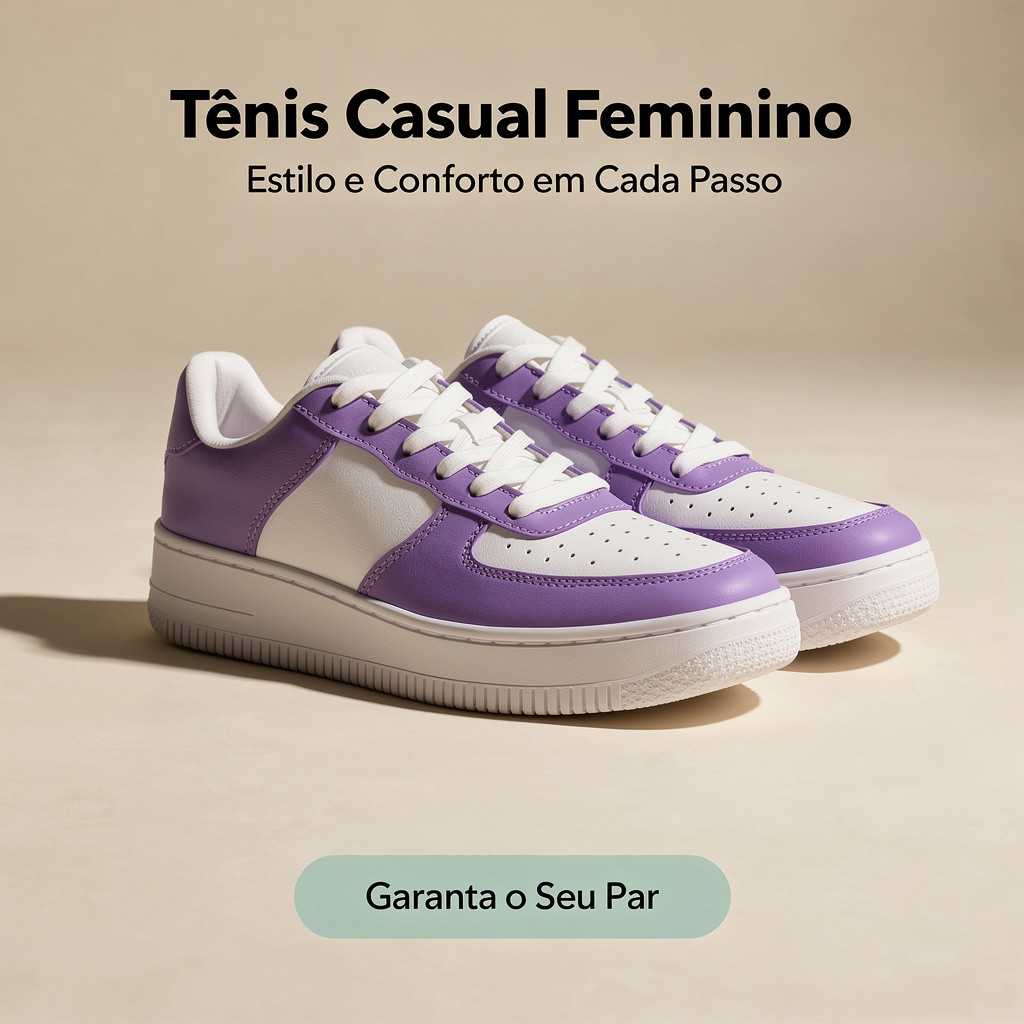 Tênis Feminino Casual Minimalista Texturizado Solado Baixo Antiderrapante - Promoção Envio