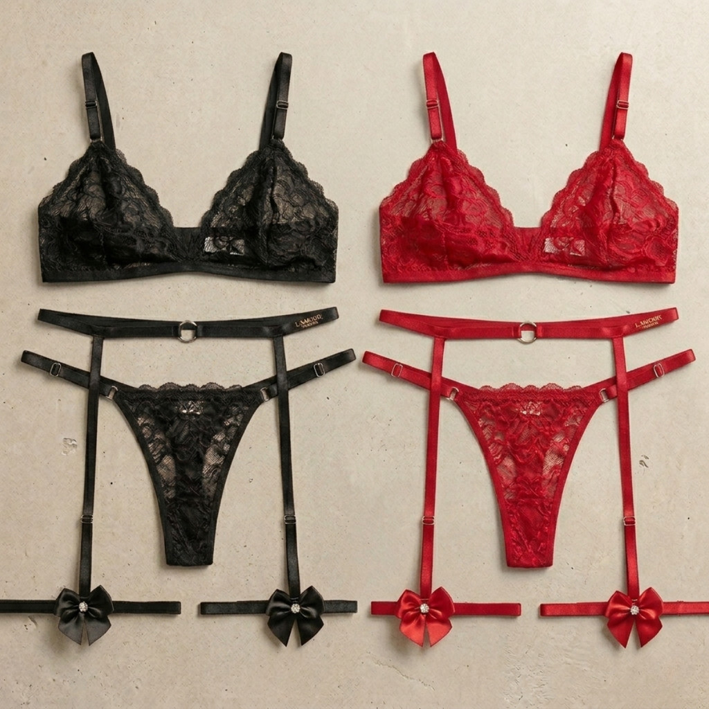 Kit 2 Conjunto de Renda Sexy Marido Apressadinho