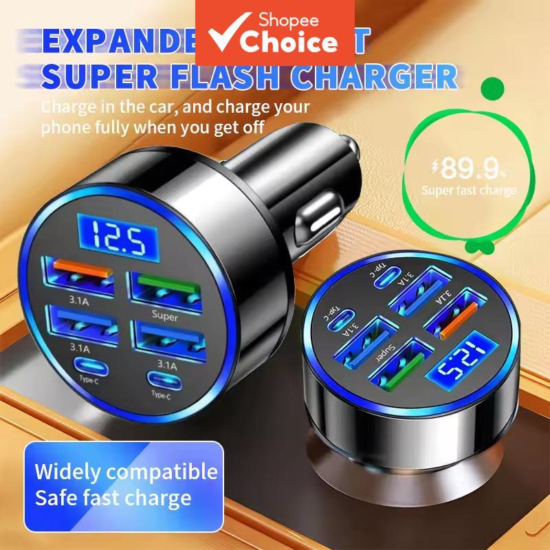 Portas Carregador De Carro Carregamento Rápido PD QC3.0 Adaptador De Telefone USB C Universal