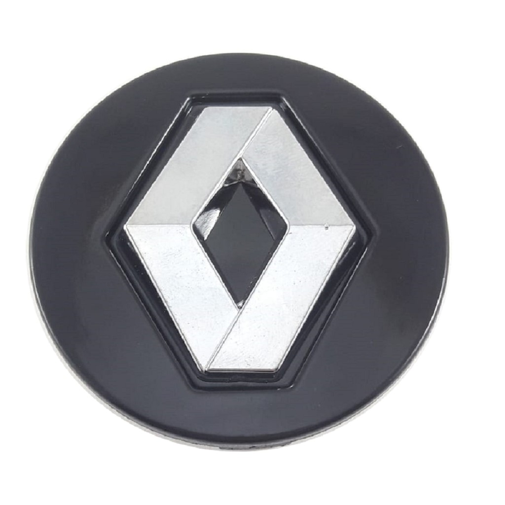 1 Calota Central Centro p/Roda Renault Captur Clio Duster Fluence Kwid Logan Sandero Zoe