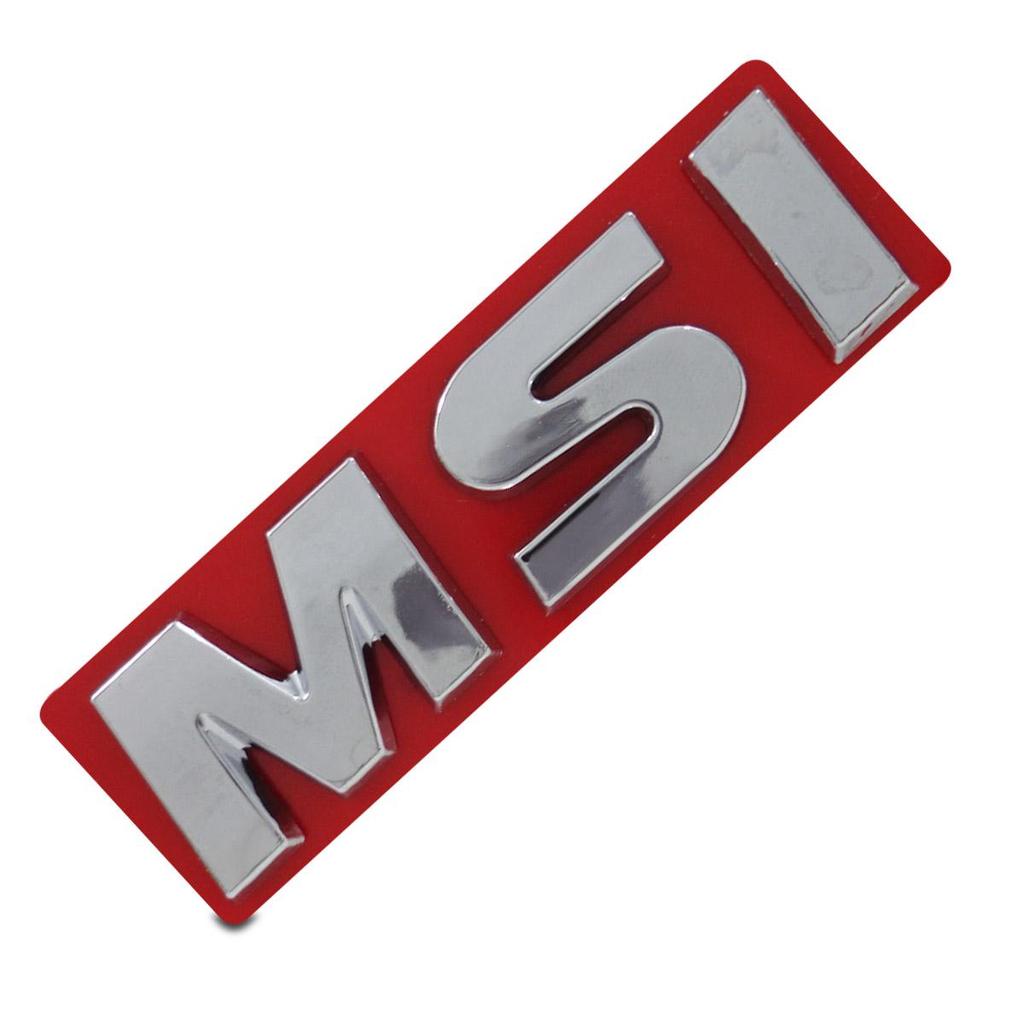 Emblema MSI do Porta Malas Gol Voyage G6 G7 G8 2015 a 2018 Fox Spacefox 2015 a 2018 Cromado 25x86mm