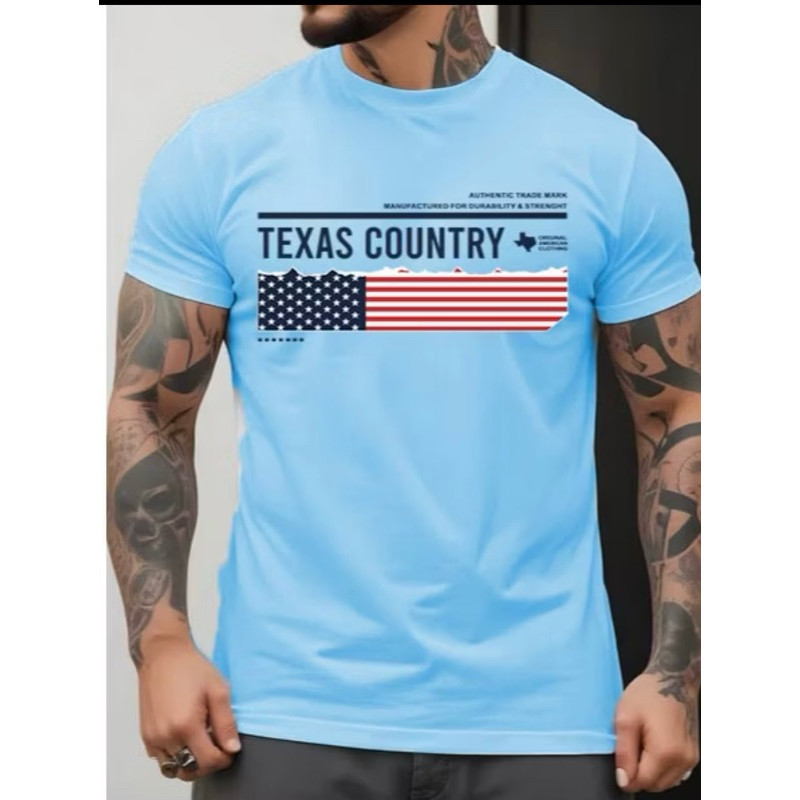 camiseta country masculina texas rodeo.