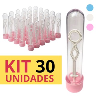 Kit 30 Tubete Bolha de Sabão 13cm Lembrancinha Brincadeira em Oferta na Shopee
