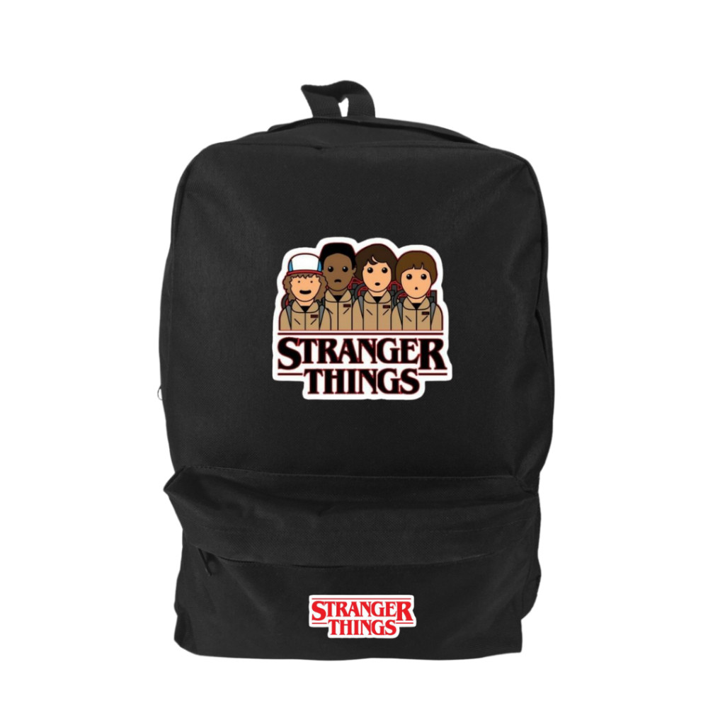 Mochila STRANGER THINGS 1 escolar estampada personalizada serie caça fantasmas