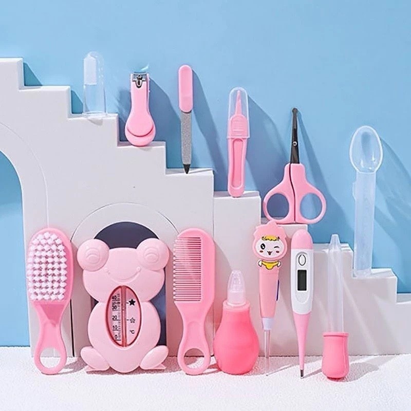 Kit Higiene Bebê Recém Nascido Essencial 10 Peças Cuidados Com O Bebê Azul Rosa