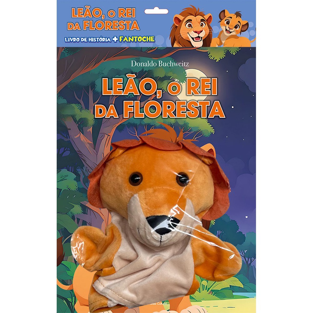 Livro Leão, o rei da floresta - Livro de história + Fantoche