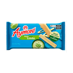 Biscoito Wafer Aymore limão com avela