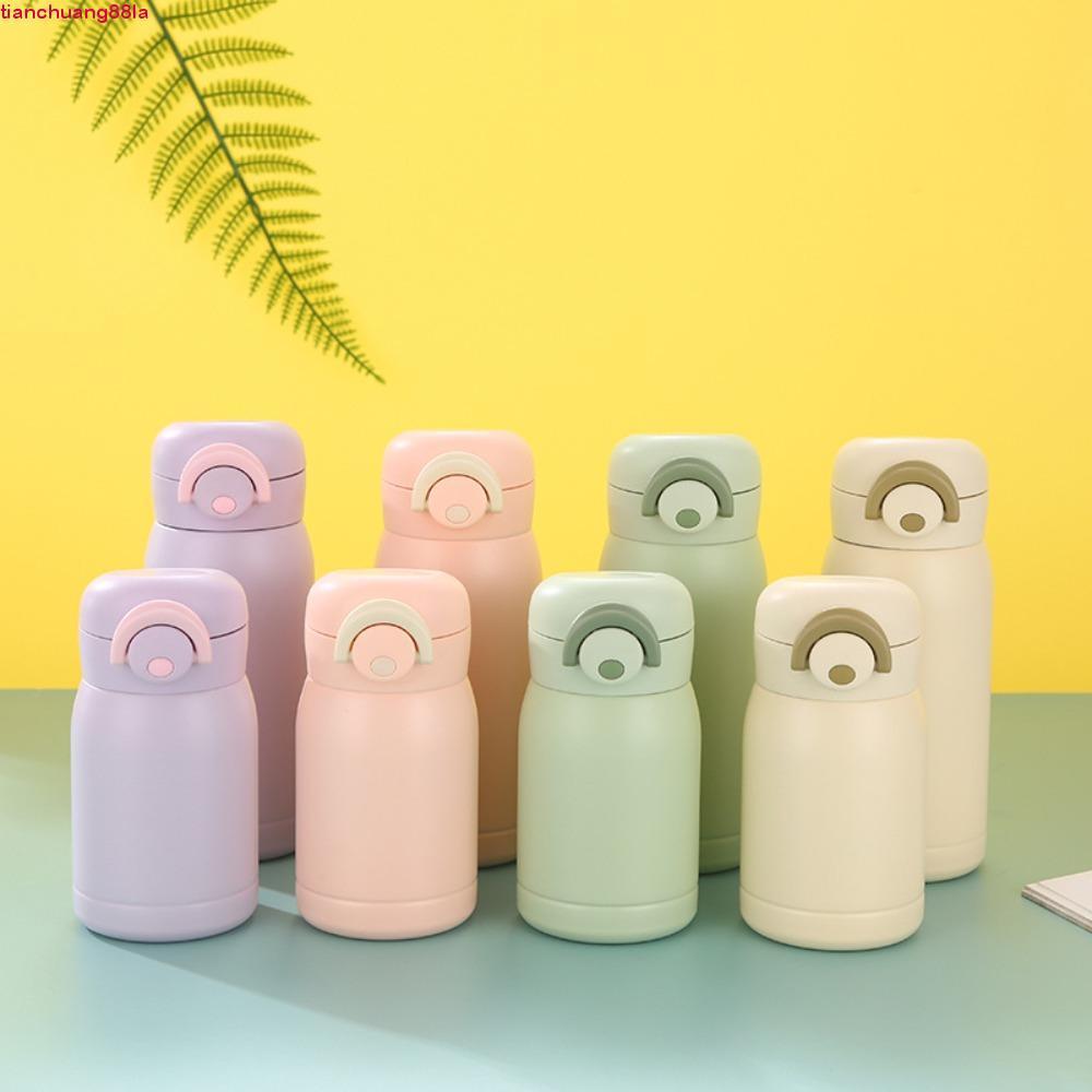 Imagem Frasco De Vácuo TIANCHUANG , Mini Copo Térmico Com Trava Pop-up 200/360ml , De Bolso Isolado De Pequena Capacidade