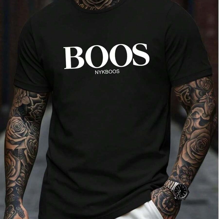 Camiseta Masculina Importada Bo..os Camisa 100% Algodão Moda Verão