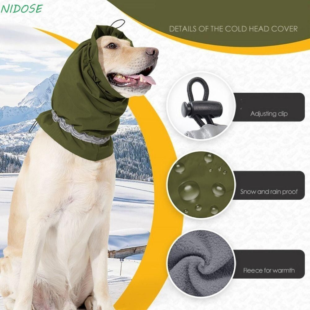 NIDOSE Faixa De Cabeça Quente Para Cachorro , Capa De Orelha Multifuncional De Lã À Prova De Vento Animais De Estimação
