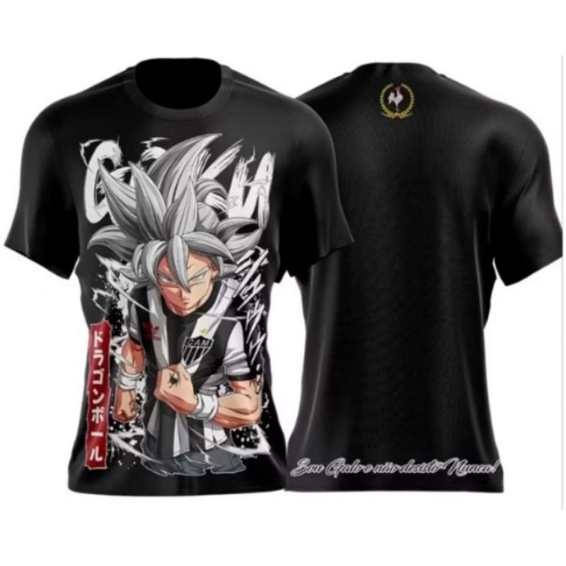 Camiseta Masculina Personalizada Goku Torcedor Times - Blusa de Malha 100% Algodão - Envio Rápido!
