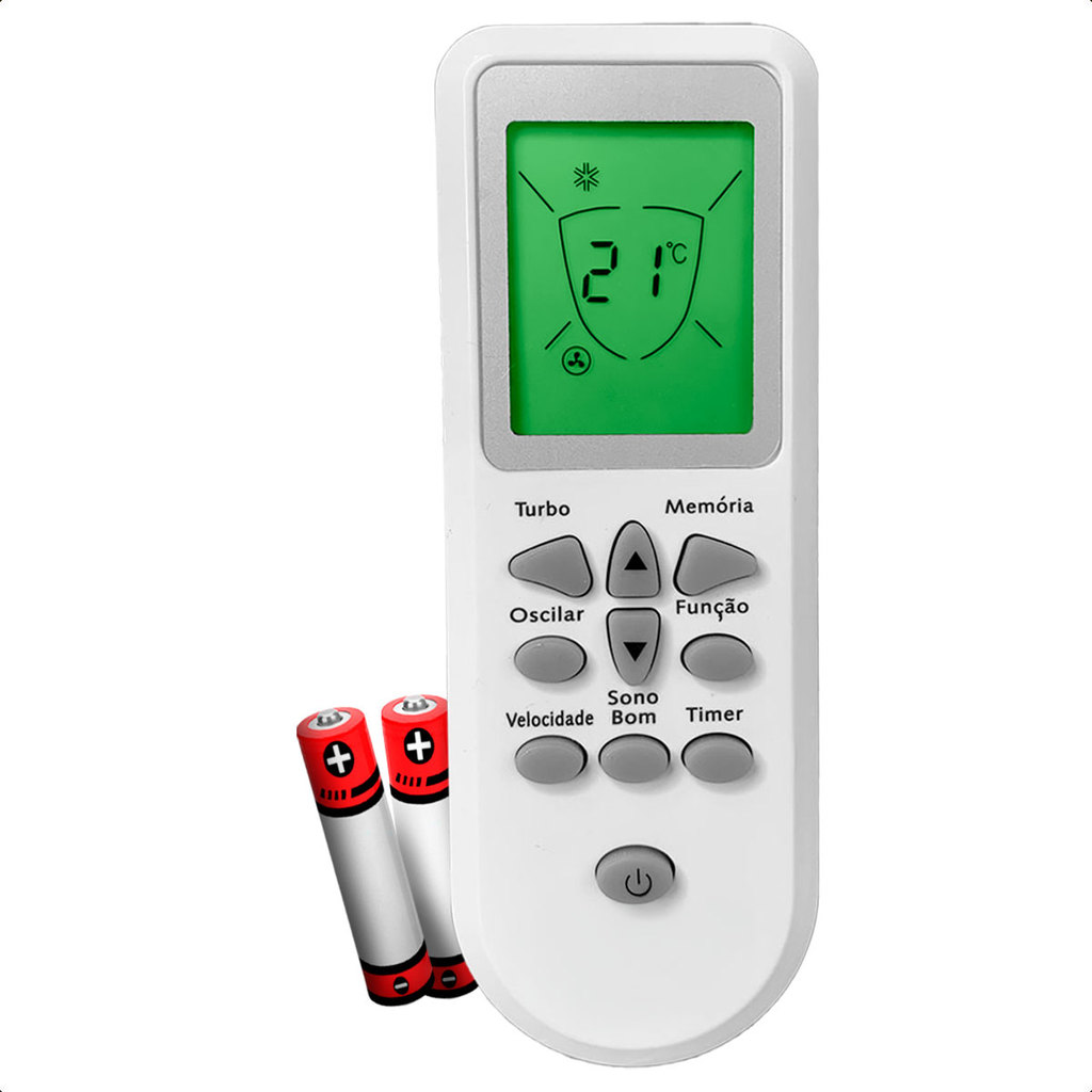 Controle Remoto Compatível com Ar Condicionado Consul Split modelos CBU CBV CBZ CBC CBA com Pilha