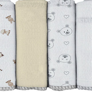 Pano de Boca para Bebê 34 cm x 34 cm Bublim em Oferta na Shopee