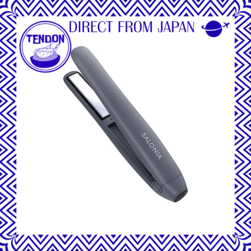 SALONIA Chapinha sem fio 12 mm, prancha de cabelo com função de power bank, leve, para franja SAL25119GR cinza