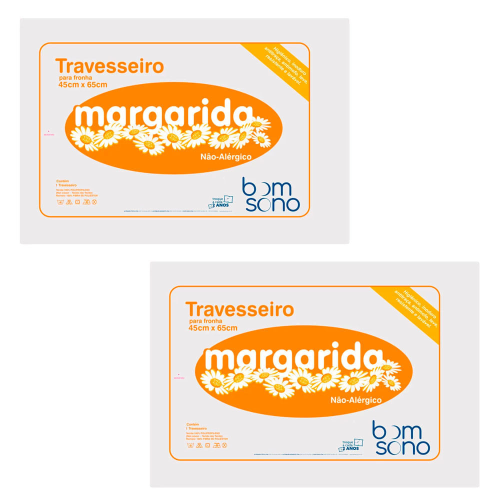 Kit 2 Travesseiros Altenburg Margarida em Oferta na Shopee