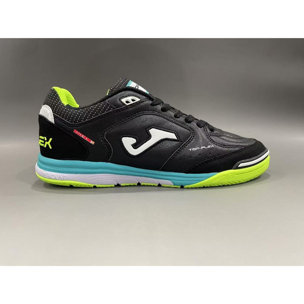 Chuteira Futsal Masculina Top Flex IC Indoor Branco Preto Azul