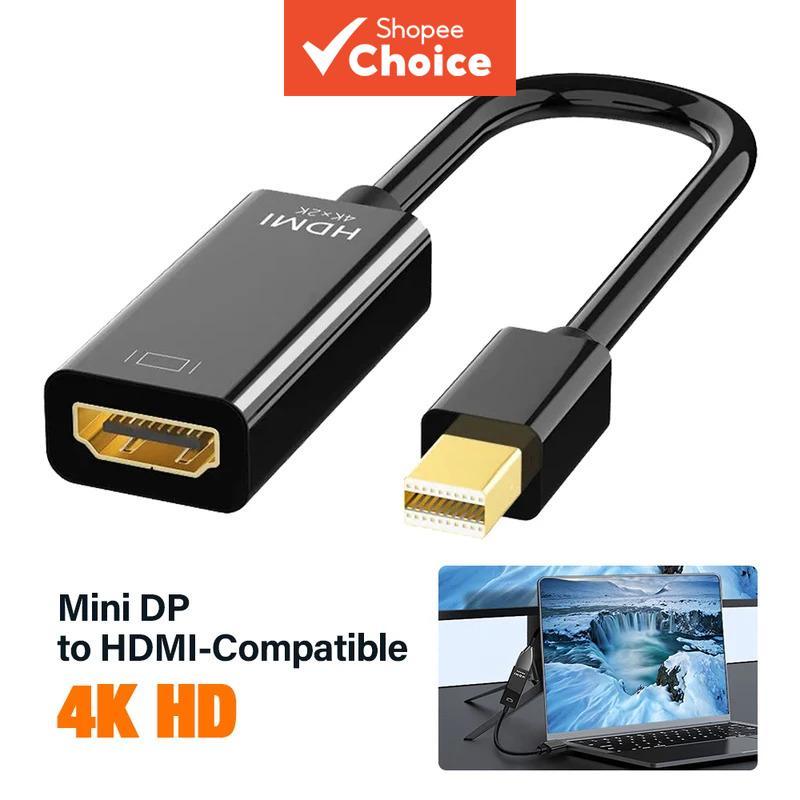 Mini DisplayPort/Thunderbolt para Adaptador Compatível com HDMI para MacBook, Microsoft Surface, Laptop, TV, Monitor,