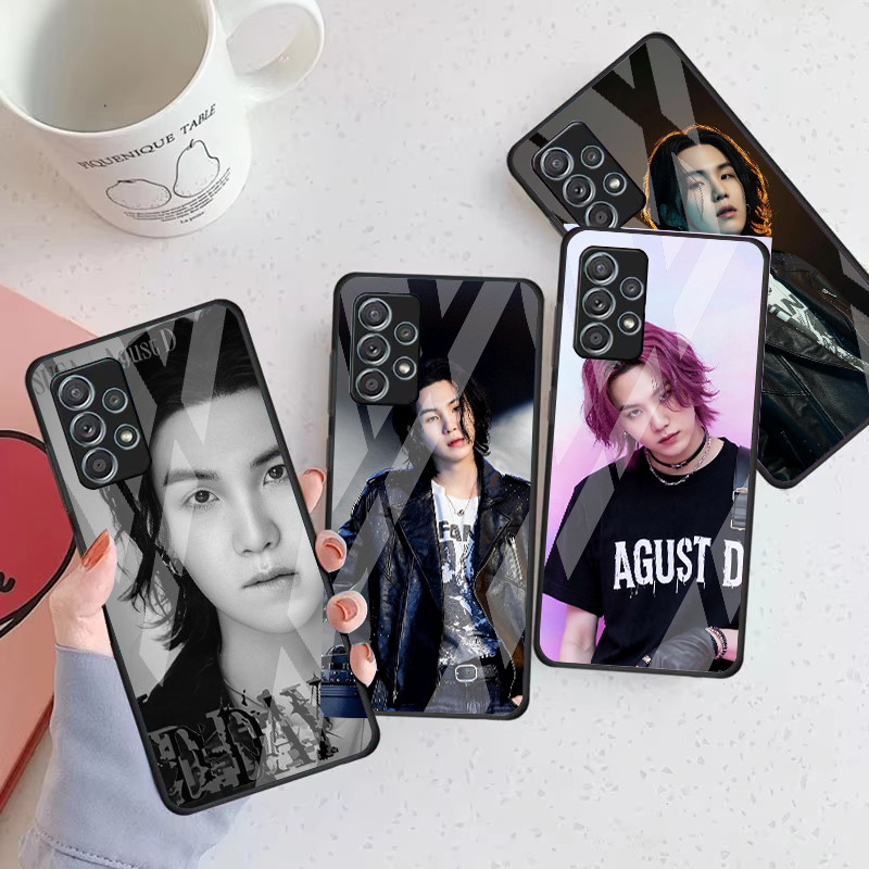 Suga Agust D 11 Capa De Telefone De Vidro Para Samsung Galaxy A16 A15 A25 A35 A55 A53 A54 A34 A14 A32 A52 4G 5G A56 A54