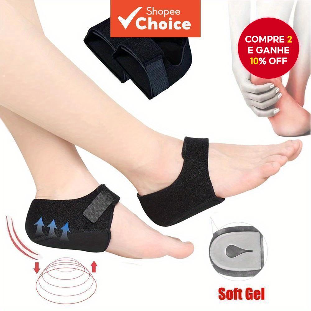 Novos Protetores de Calcanhar para Fasceíte Plantar (2 PCS) – Almofadas para Aliviar a Dor e Pressão do Calcanhar