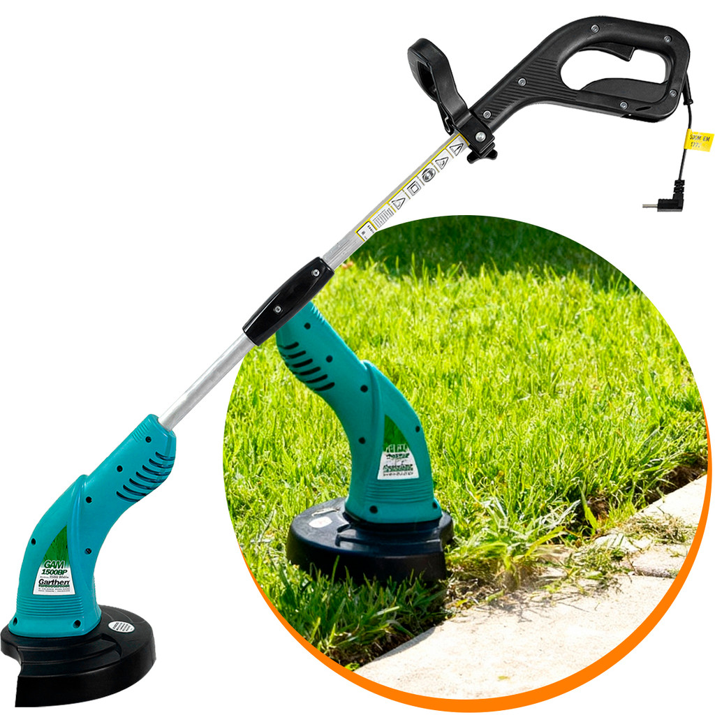 Aparador Cortador de Grama Elétrico 1500W 220V Bipartido GAM-1500BP Roçadeira Jardim Garthen