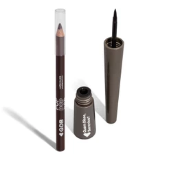 Combo Delineador Líquido Pretolino 2,5ml + Lápis Olhos Marronlito 1,2g