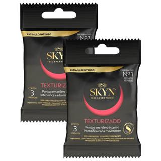 Kit 2 Pacotes Preservativo SKYN Texturizado C/ 3 Unidades Cada em Oferta na Shopee