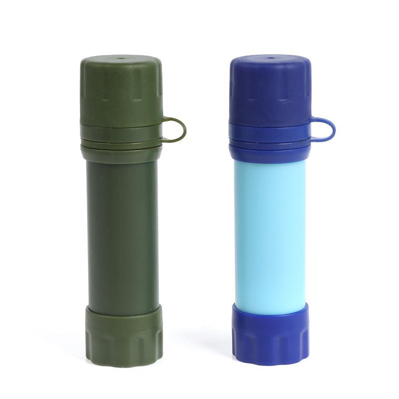 FBFS Filtro De Água De Sobrevivência Portátil Purificador De Palha Garrafa Acampamento Emergência Ao Ar Livre