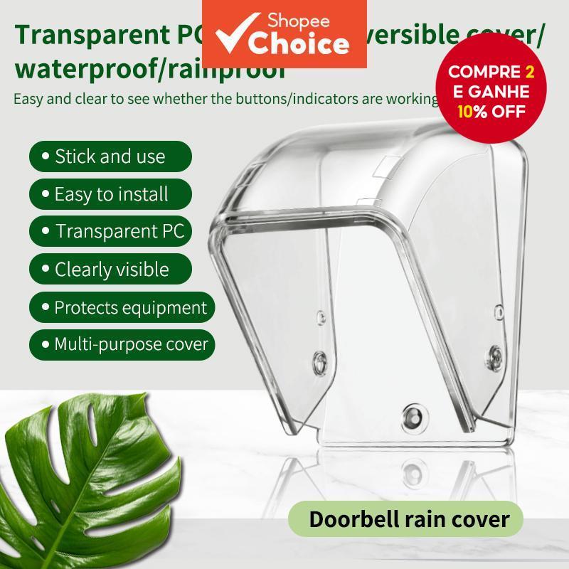 Capa Impermeável Para Botão De Campainha Sem Fio-Protetor Transparente À Prova De Chuva De material pc em Oferta na Shopee