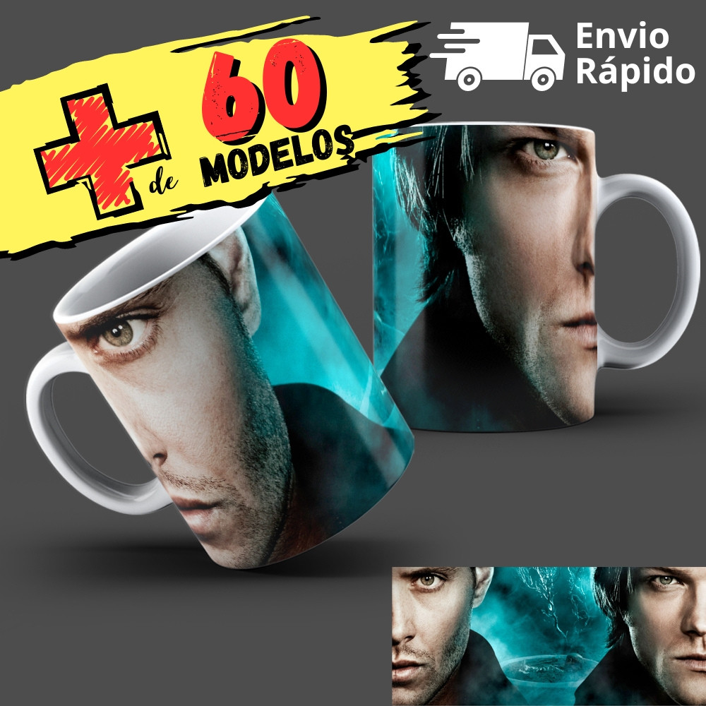 Caneca Supernatural 61 Modelos Dean Winchester Sam Winchester