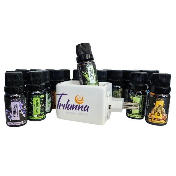 Kit Aromatizador Elétrico Bivolt Porcelana e Óleo Aromático Trilunna em Oferta na Shopee