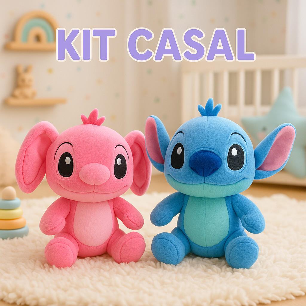 KIT 2 e 1 Pelucia 30CM Stitch Angel pelúcia boneco brinquedo urso pelucia grande stitich ursinho 7