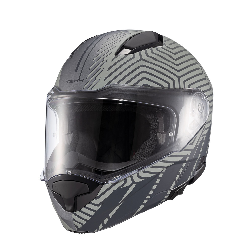 Capacete Moto Texx Kratos Cyber Cinza Fosco em Oferta na Shopee