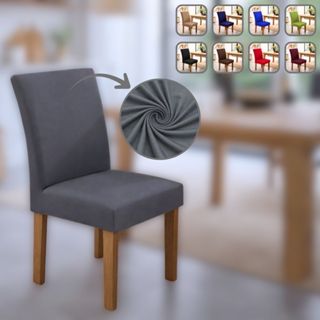 Kit 1 2 4 Capas de Cadeira Malha Elástica Universal Não Escorrega e Ajuste Perfeito em Oferta na Shopee