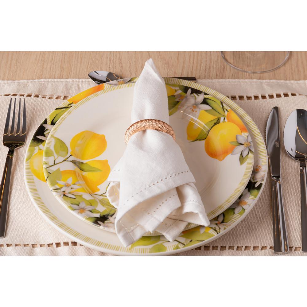 Conjunto 4 Guardanapos Momentos 40x40cm Off White Algodão Lyor para Mesa Posta Jantar Café Almoço Decoração Lar Elegante · foto 2
