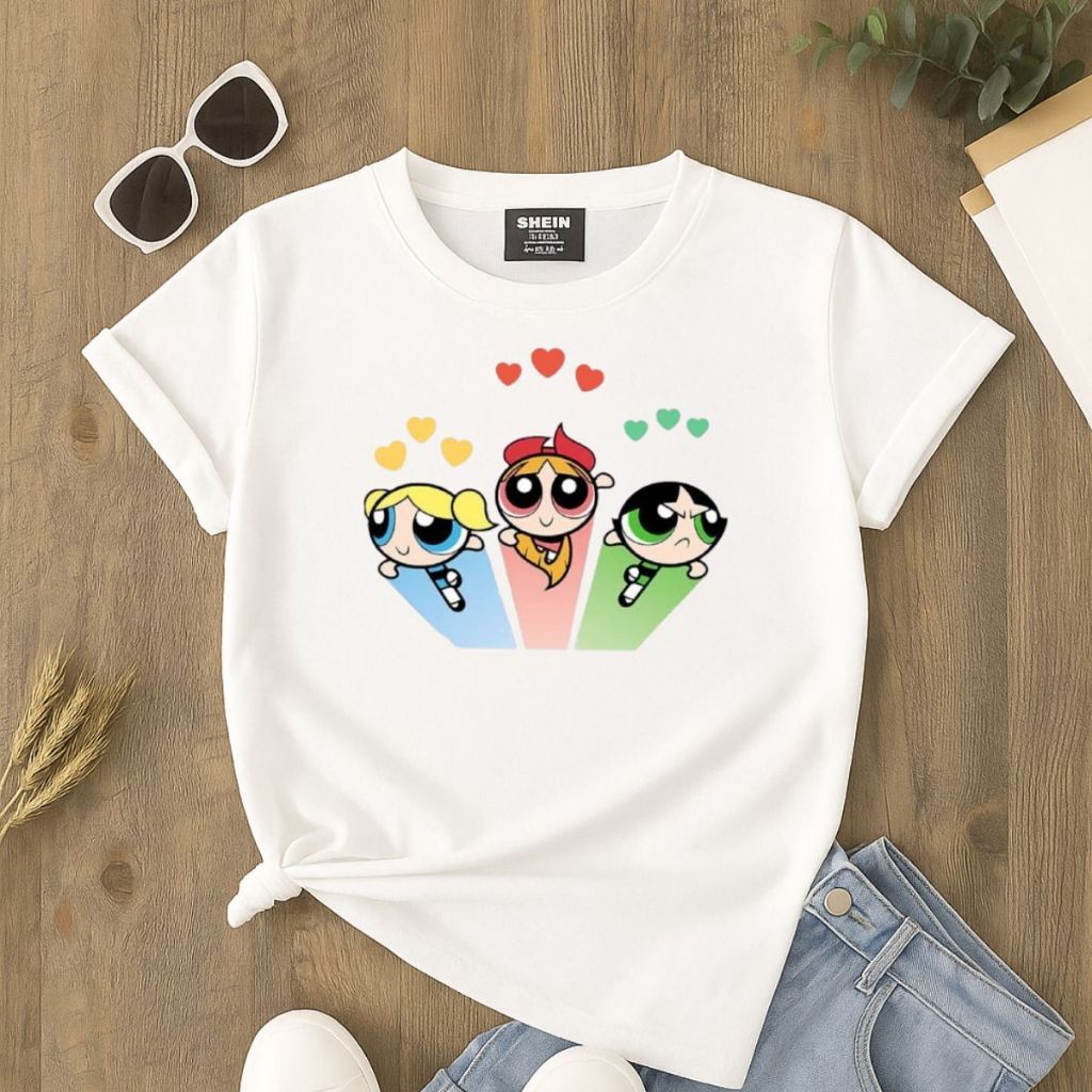 Camiseta Feminina Confortável Estampada Super Poderosas Algodão Premium (Ref 2418)