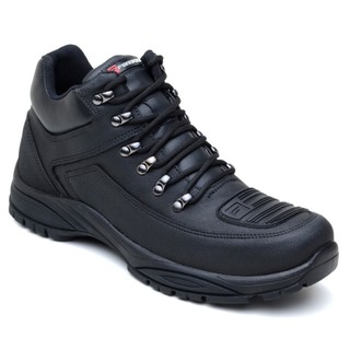 Bota Coturno Masculino Moto Trilha Robusto E Duravel Preto Tenis Estiloso e Classico