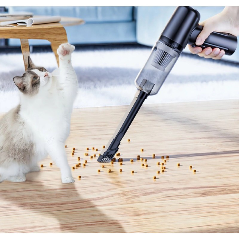 Mini Aspirador de Pó Portátil Automotivo Casa Sem Fio 3 em 1 Recarregável Potente 6000Pa