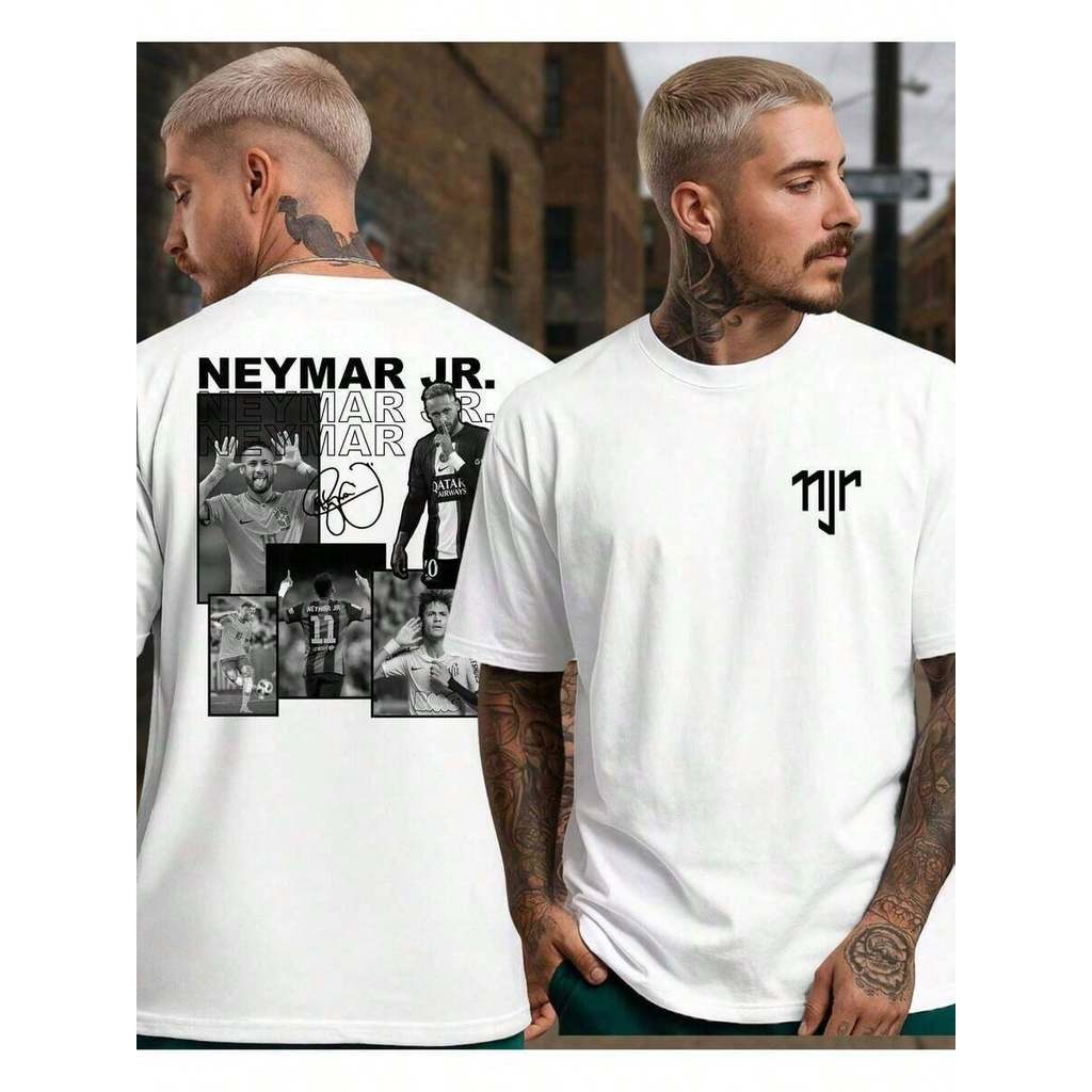 Camiseta Unissex Neymar Jr Jogador de Futebol Craque Atacante Seleção Brasileiro Menino Ney NJR