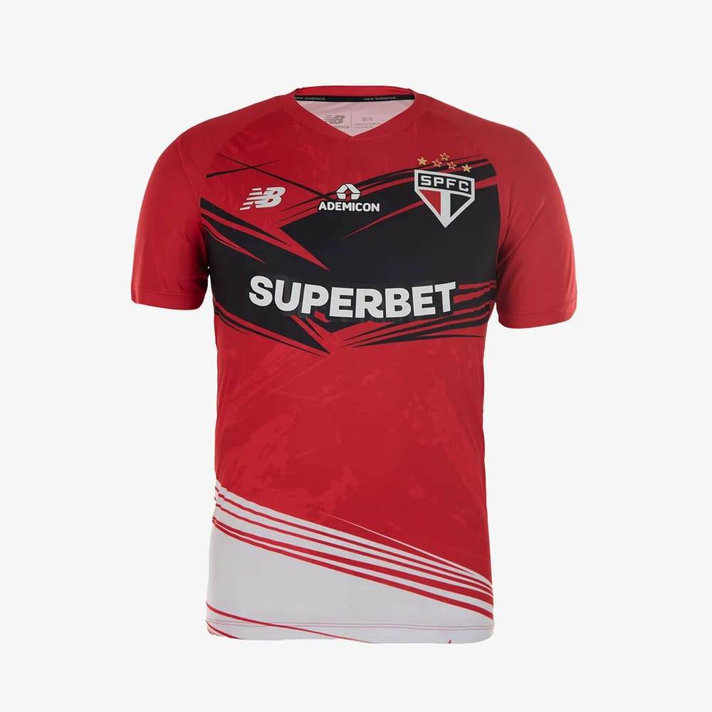 Camisa São Paulo Goleiro New Balance 25/26 Vermelha em Oferta na Shopee