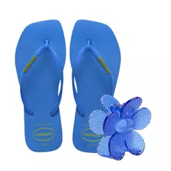 Kit Havaianas - Chinelo Havaianas Slim Square Logo Pop Up + Presilha de Cabelo Havaianas