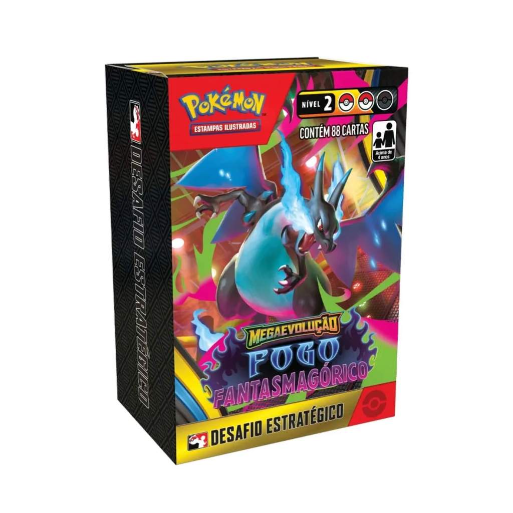 Pokemon Desafio Estratégico Mega Evolução Fogo Fantasmagórico Copag 35680 TCG Cartas Colecionável em Oferta na Shopee