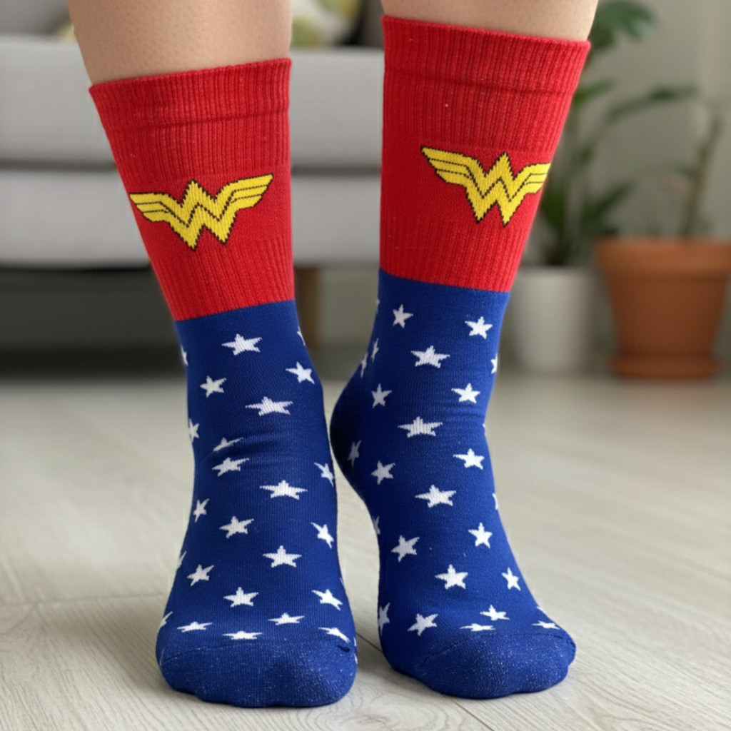 Meia Cano Longo Divertidas Personagens e Desenhos Engraçadas Para Homens Mulheres e Crianças em Oferta na Shopee