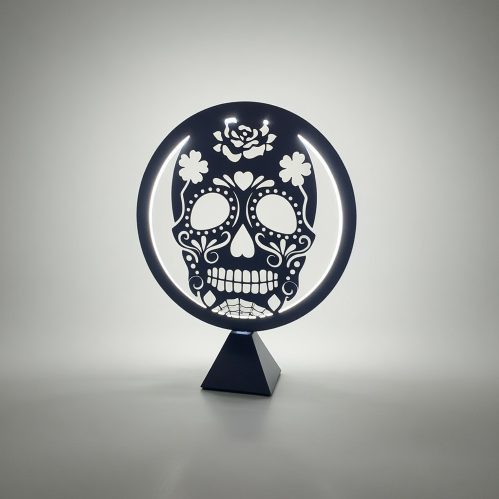 Luminária Caveira Mexicana Premium Decoração Quarto E Sala | Abajur LED Minimalista